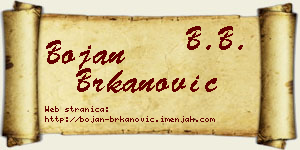 Bojan Brkanović vizit kartica
